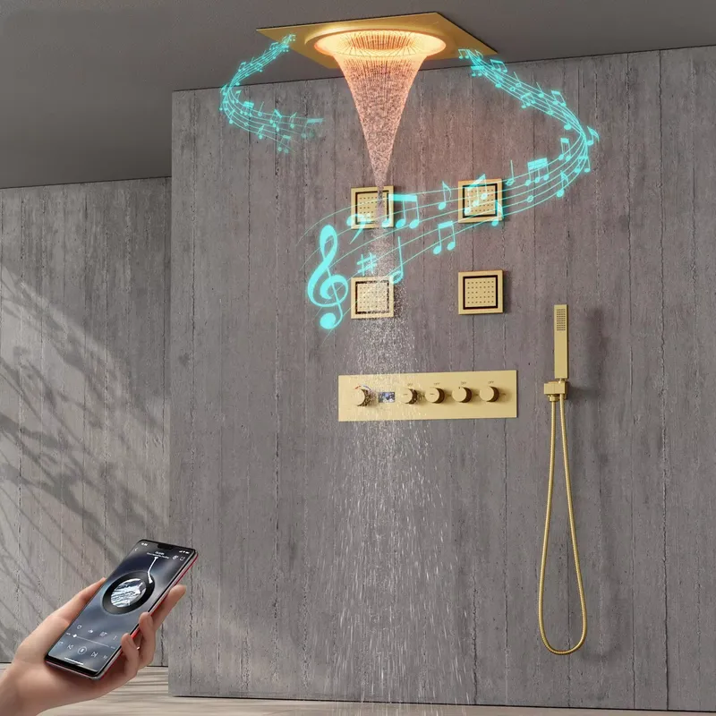 Smart Home Hotel - Smart LED Shower Set Bathroom Music