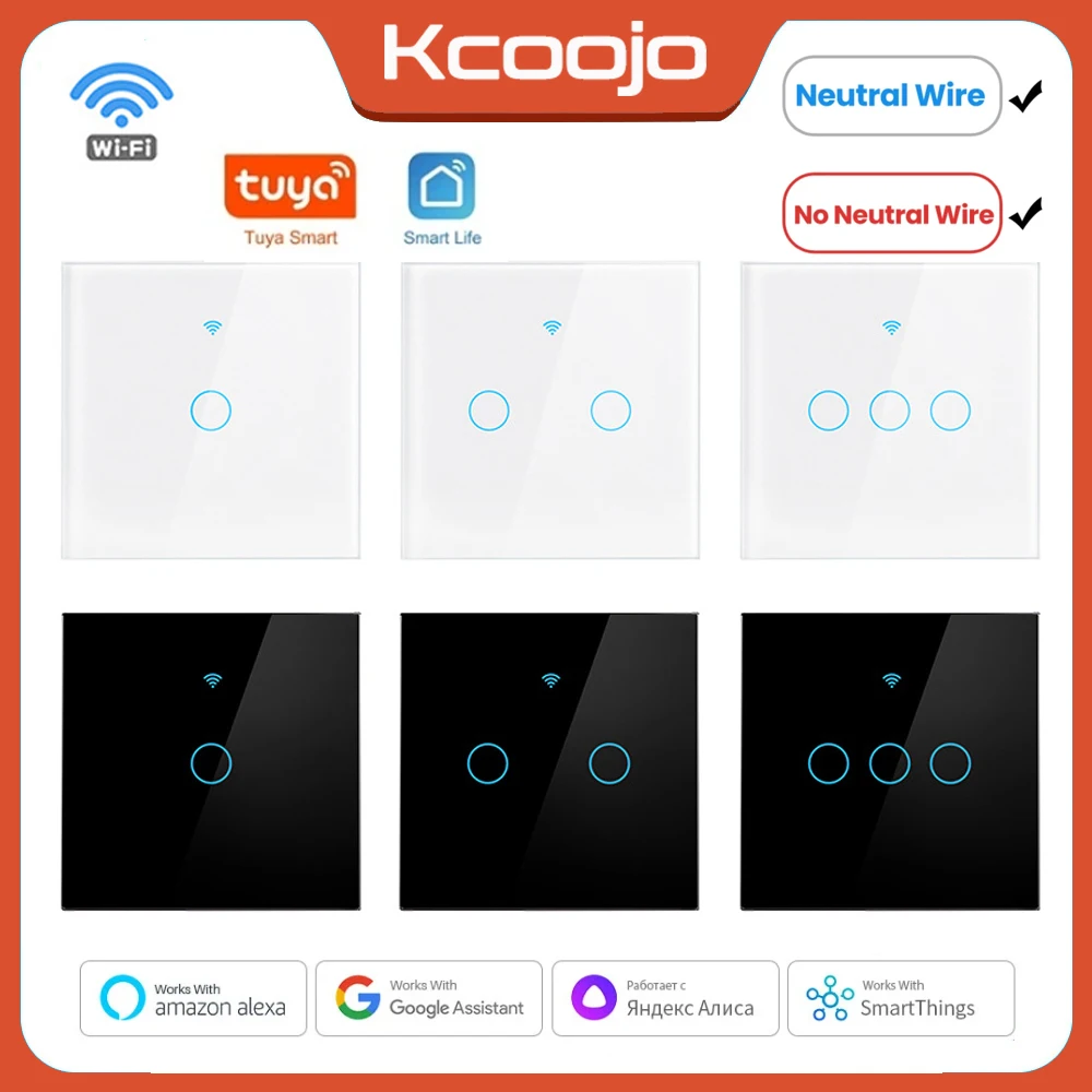 Smart Light Switch - Tuya Wifi EU Smart Switches 1/2/3/4Gang