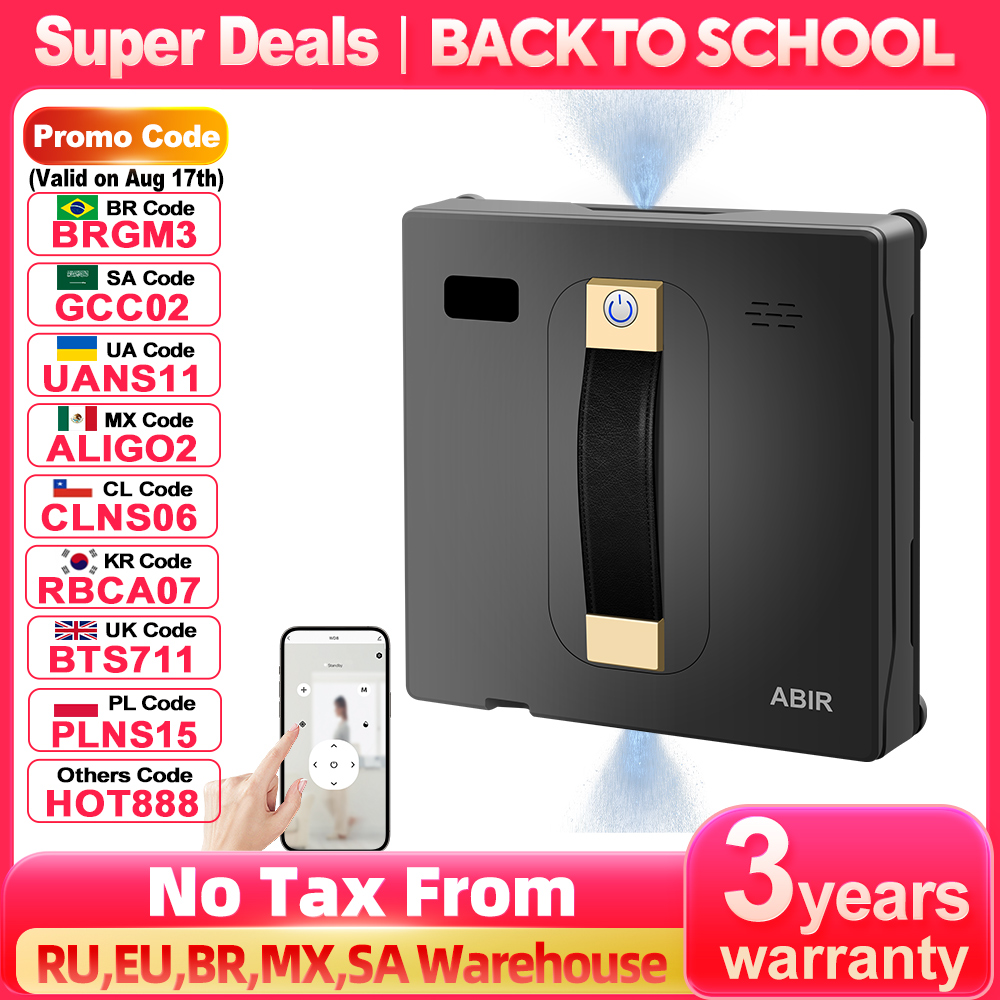 Vacuum Cleaner Smart Home - Robot Window Cleaner ABIR WD8,Dual Water