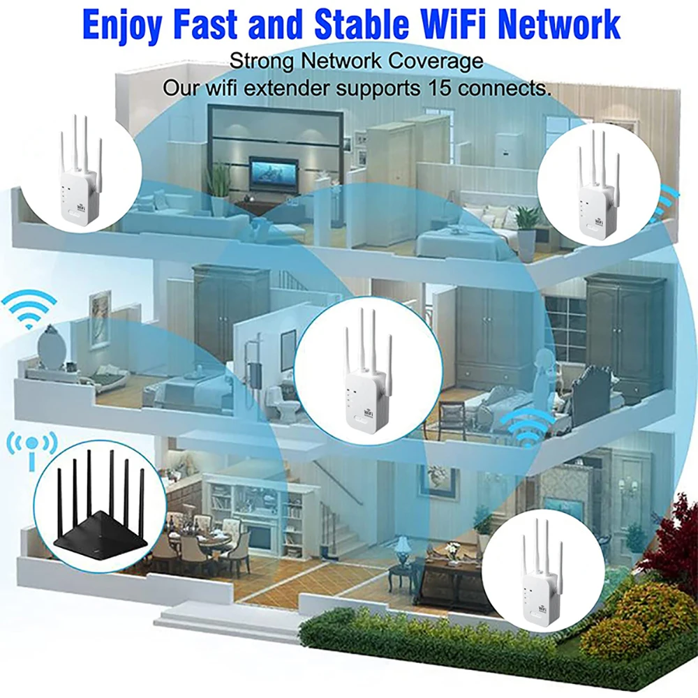 1200Mbps WiFi Repeater Wireles - đánh giá và giá Smart Home Router
