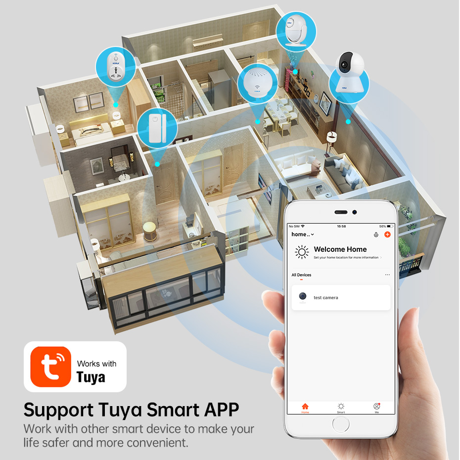 KERUI 4K 8MP Tuya Smart Mini W - đánh giá và giá Smart Home Camera Ezviz