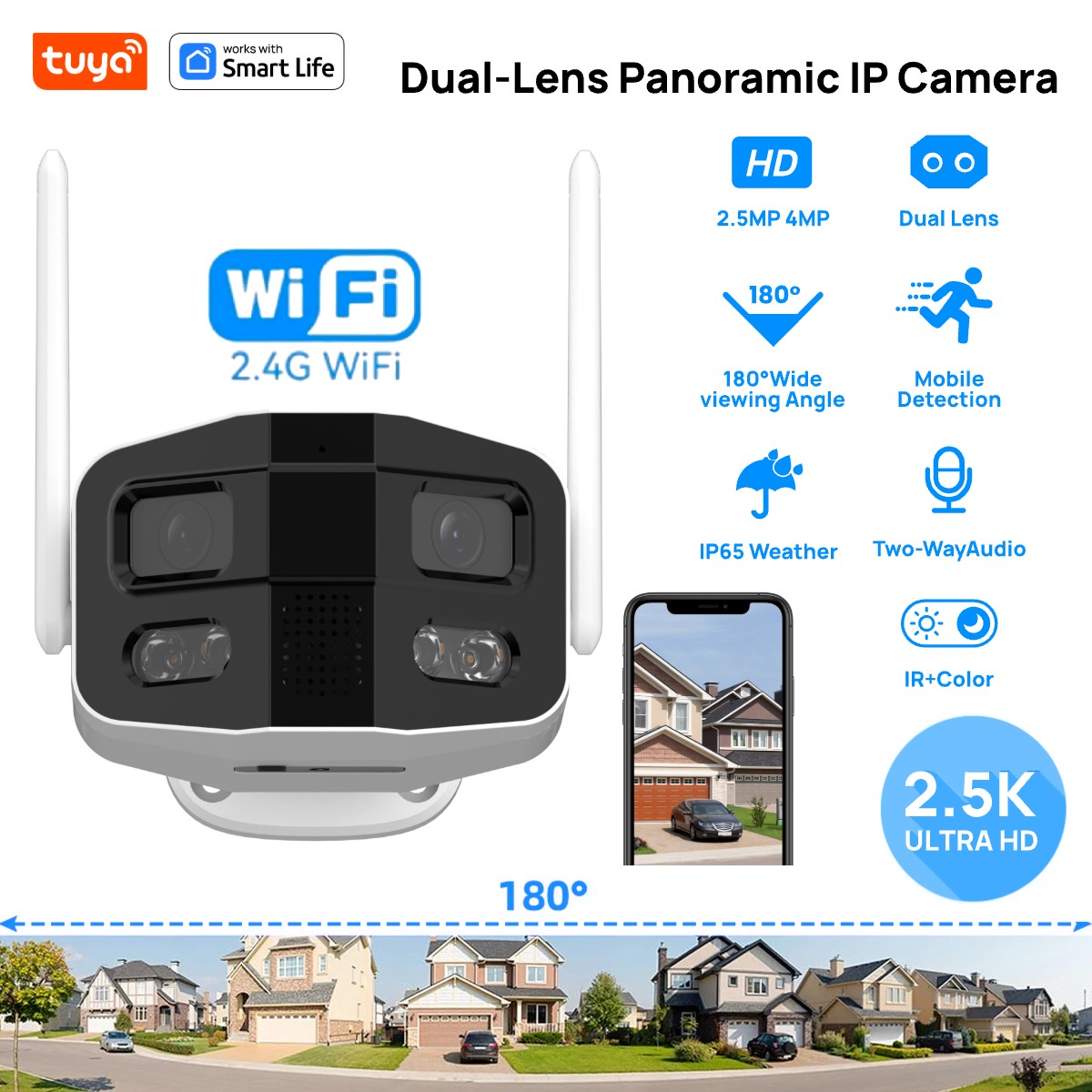 Tuya Smart 4MP 2.5K Dual-Lens  - đánh giá và giá Smart Home Camera Ezviz