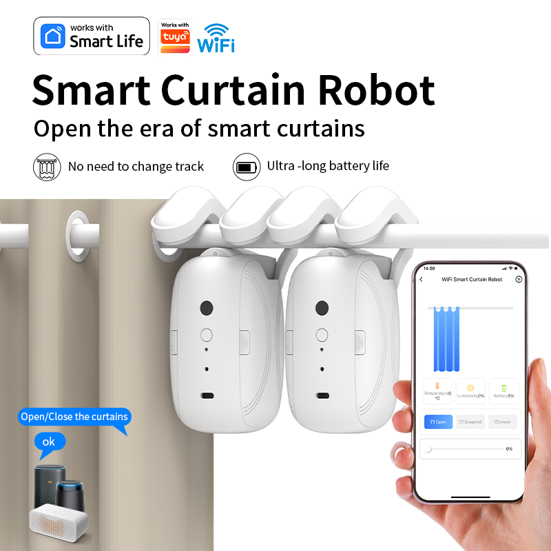 2pcs Wi-Fi Smart Curtain Robot - đánh giá và giá Smart Curtain Robot