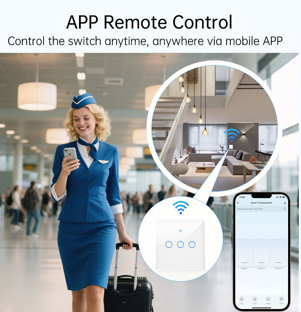 WiFi RF 433mhz Touch Wall Ligh - đánh giá và giá Smart Light Switch