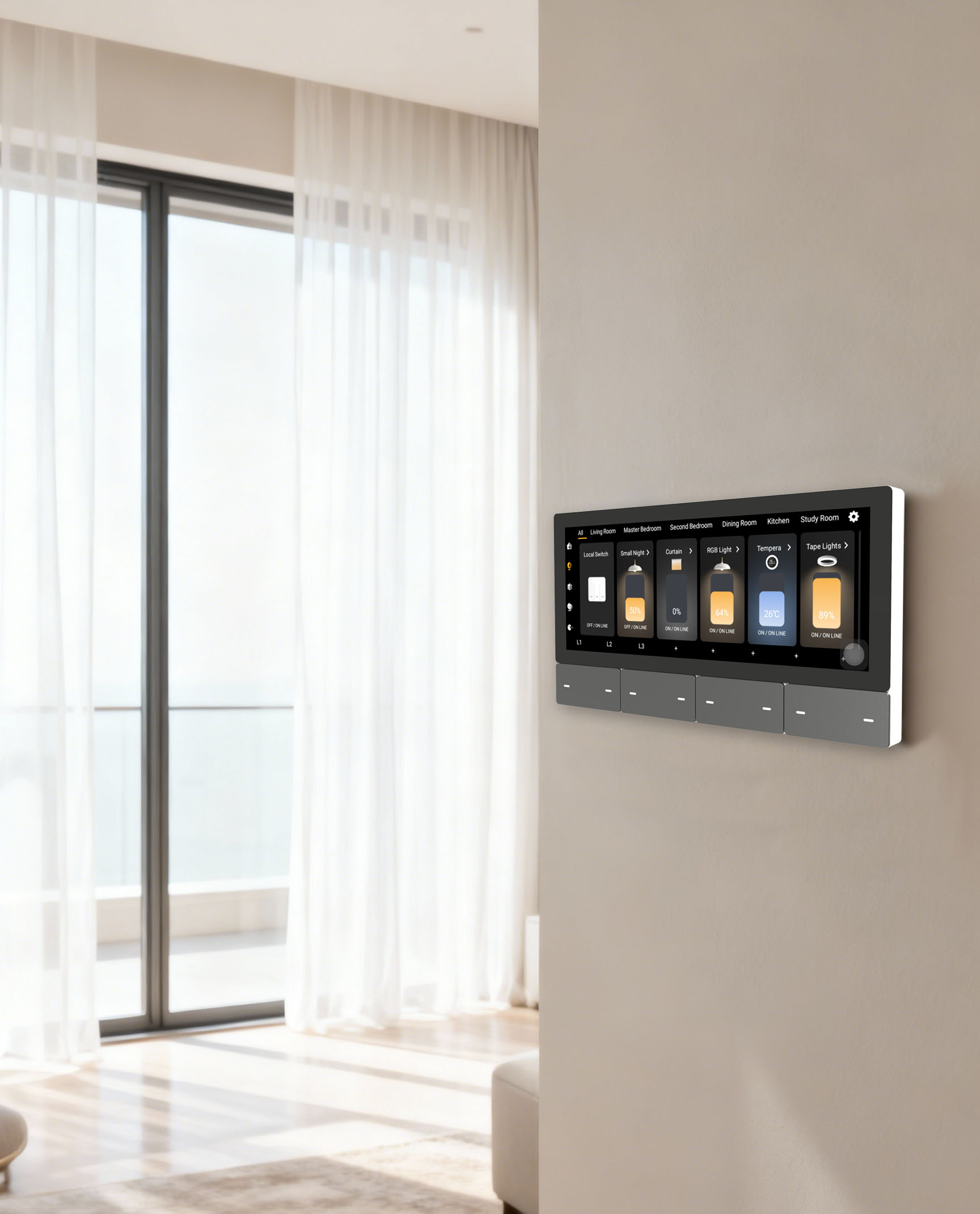 F5 Tuya UK Touch Screen Music  - đánh giá và giá Smart Home Panel