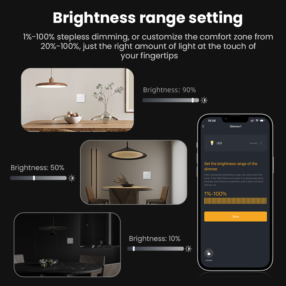 AVATTO WiFi 1/2 Gang Smart Dim - đánh giá và giá Smart Home Panel