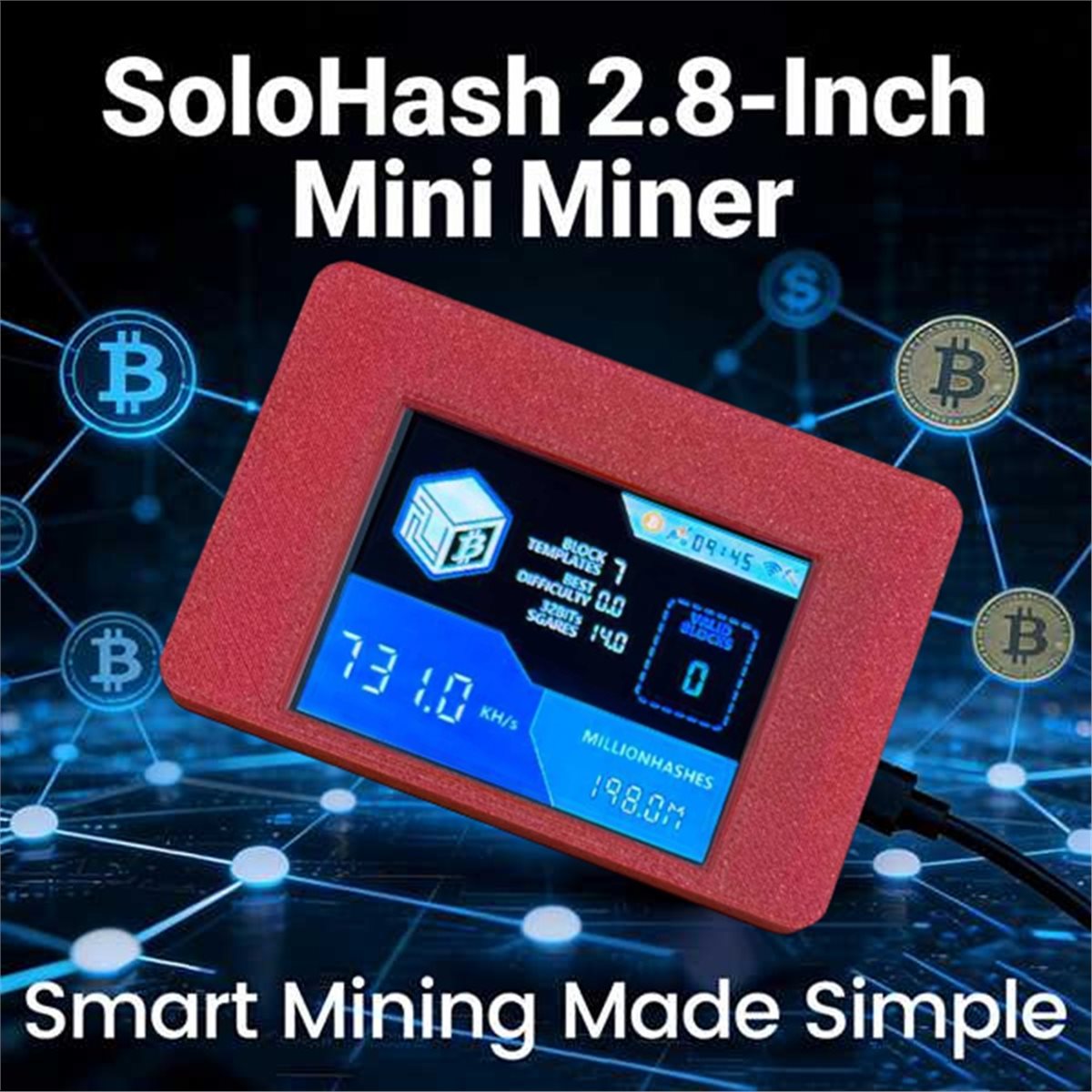 -[T134C Digital]NerdMinerV2NMM - đánh giá và giá Upgrade Smart Home