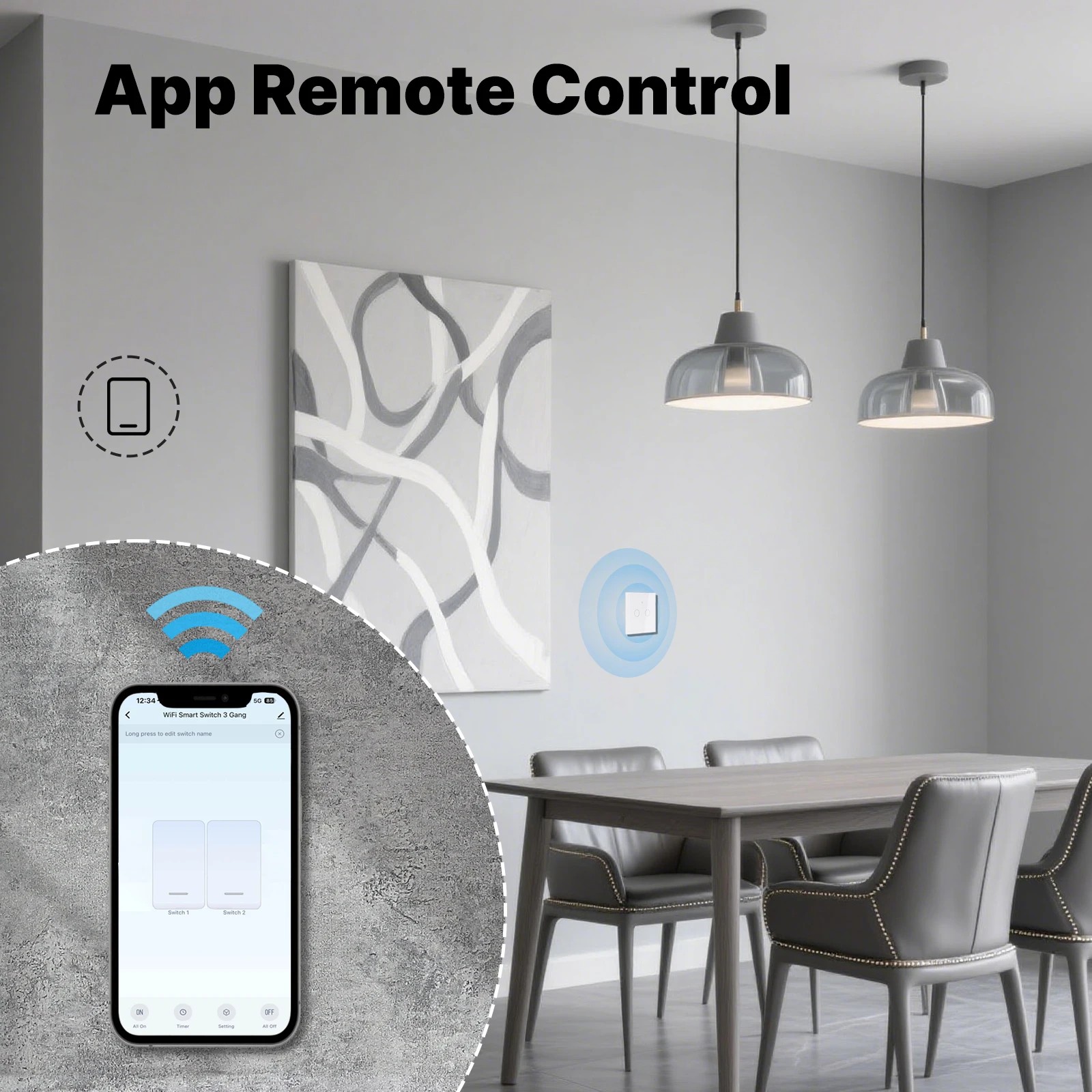 MOES WiFi+RF433 Smart Touch Sw - đánh giá và giá Smart Home Panel