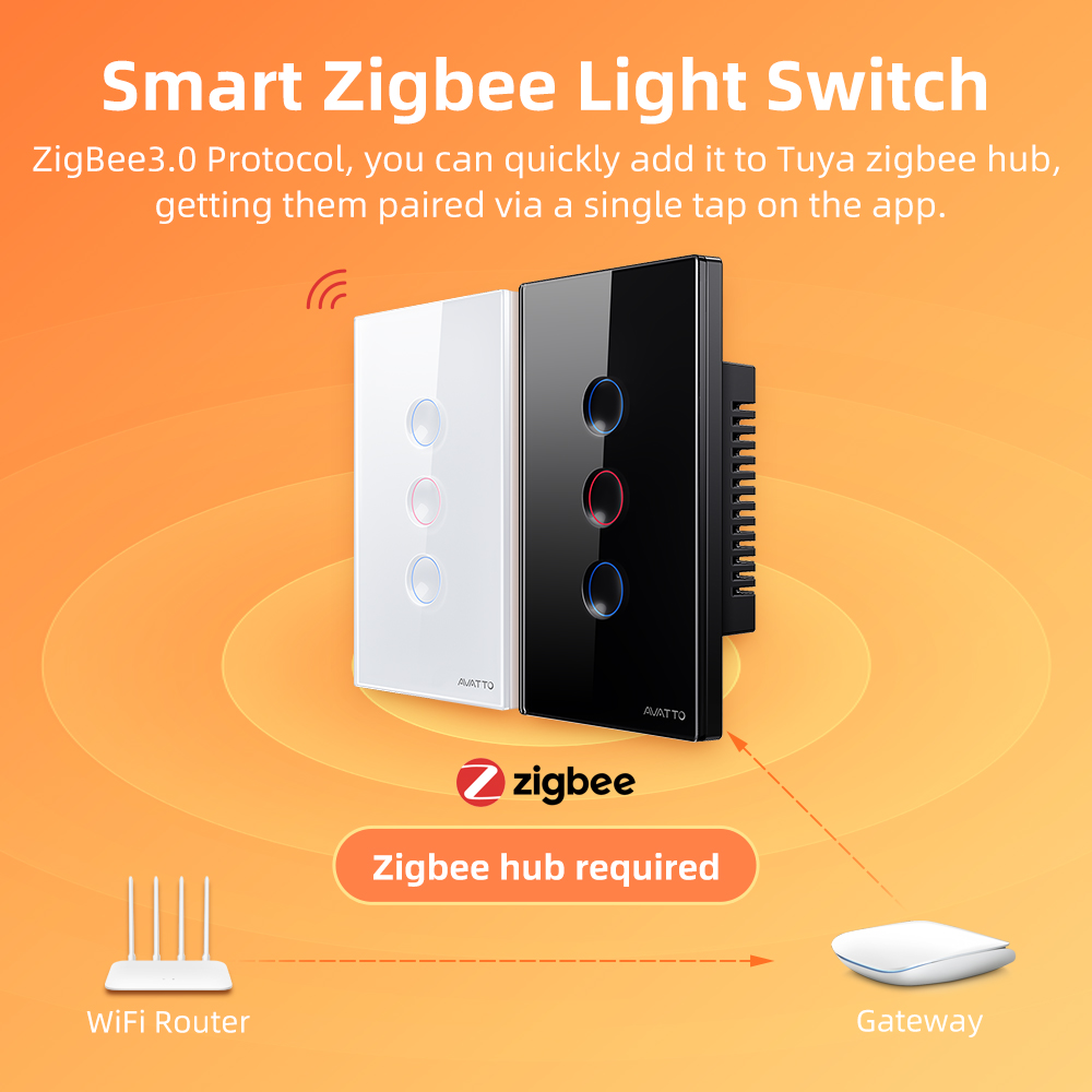 AVATTO 1/2/3/4 Gang ZigBee Sma - đánh giá và giá Smart Light Switch