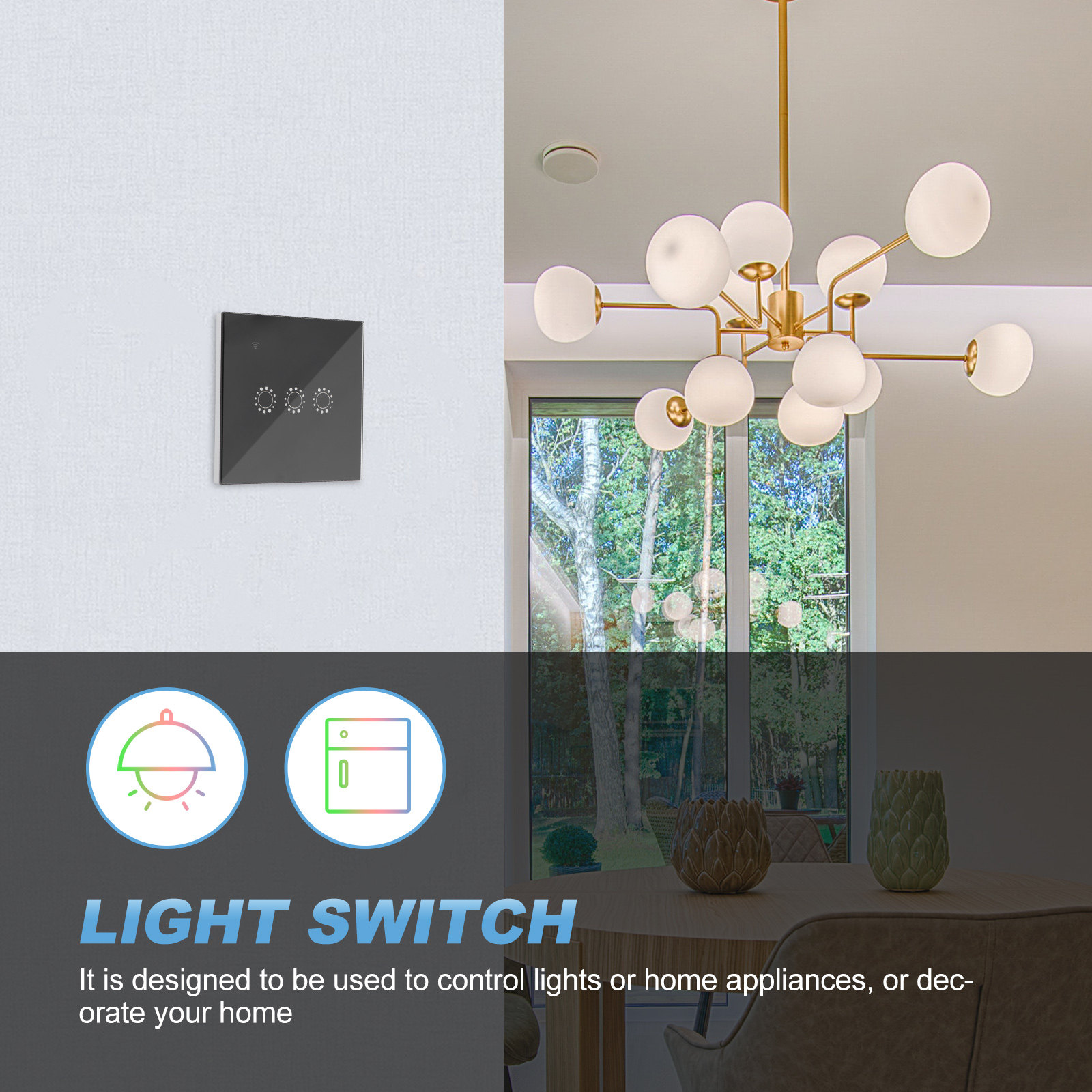WiFi Wireless Touch Toughened  - đánh giá và giá Smart Home Panel